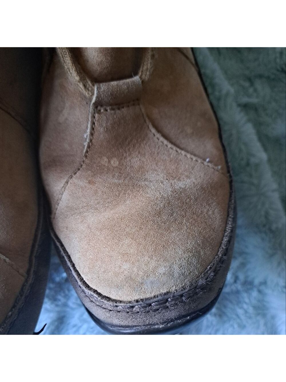 THE NORTH FACE Abby Apres snow winter boots shearling leather worn used 9.5 - Picture 12 of 16